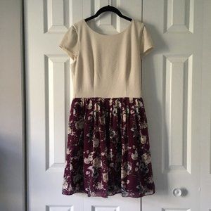 Cap Sleeve Floral Dress